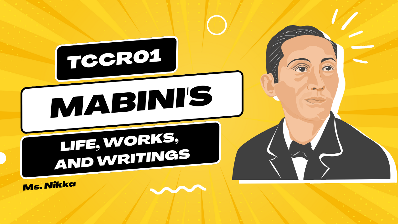 BS ENTREP 1A and 1C Mabini's Life, Works, and Writings