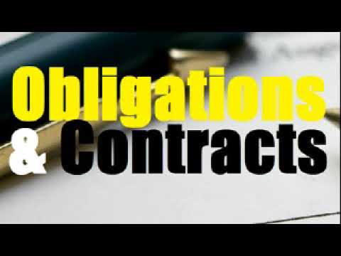 THE LAW OF OBLIGATION AND CONTRACTS